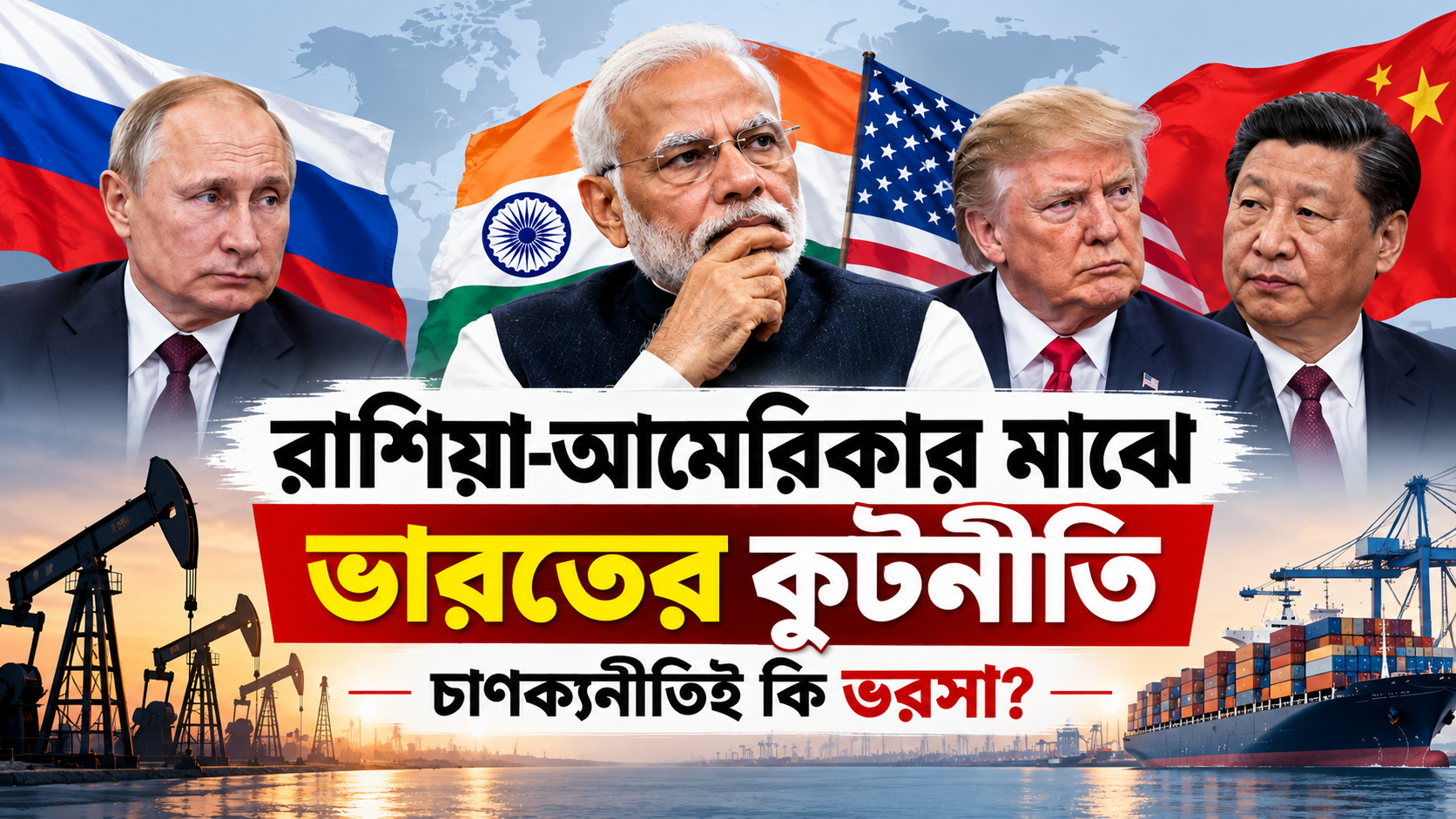 রাশিয়া-আমেরিকার মাঝে ভারতের কূটনীতি, চাণক্যনীতিই কি ভরসা?